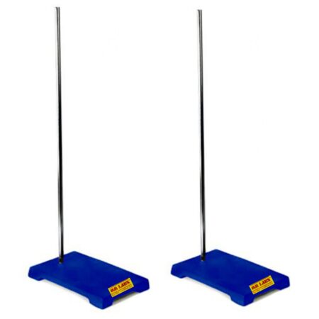 Iron Retort Stand Base Size: 8"x 5"x 24"x 3/8mm (Pk. of 2 Pcs.)