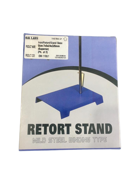 Iron Retort Stand Base Size : 7" x 5" x 24" x 3/8mm (PK. of 2 Pcs.) - Image 2