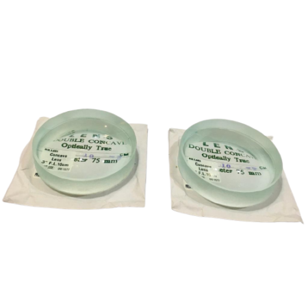 Concave Lens Size: 75mm, Focal Length 10cm (PK. of 2 Pcs.)