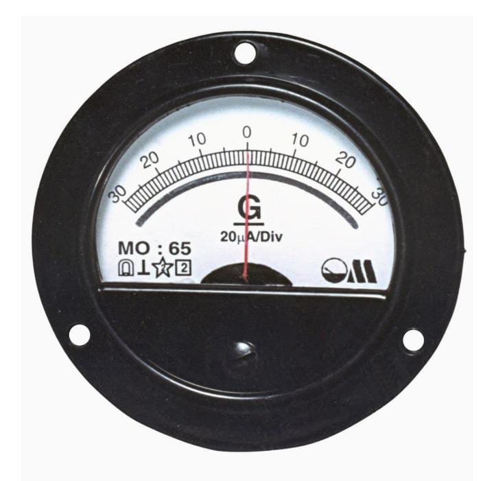 DC GALVANOMETER (MODEL MO-65 ROUND PANEL METER)