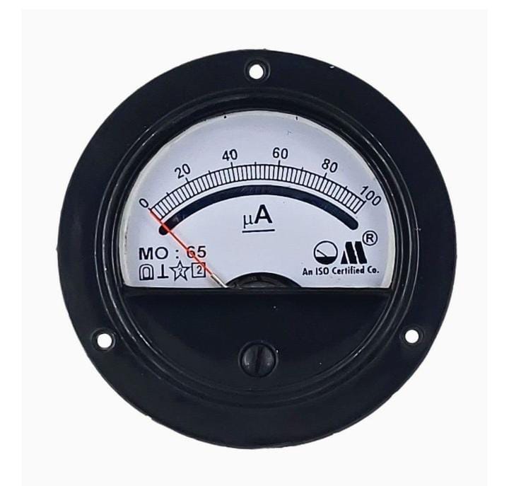 DC MICROAMMETERS (MODEL MO-65 ROUND PANEL METER)