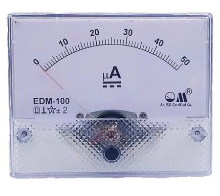 DC MICROAMMETER 0-50 uA (MODEL EDM-100 PANEL METER)