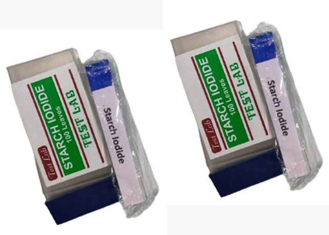 Starch Iodide Paper With Plastic Box 1Box Contains 100 Papers (Pack Of 2 Boxes 200 Papers)