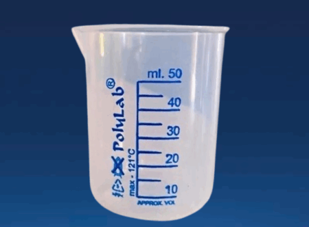 Beaker 50ml Printed Graduation Set | Brand: Poly Lab | Set of 12