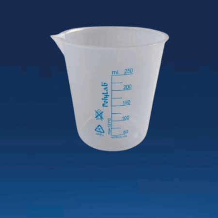 Beaker 250ml Printed Graduation Set | Brand: Poly Lab | Set of 12 Pcs.