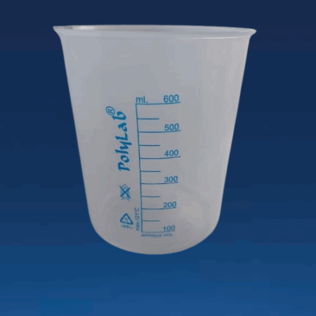 Beaker 500ml Printed Graduation | Brand: Poly Lab | Set of 12 Pcs.