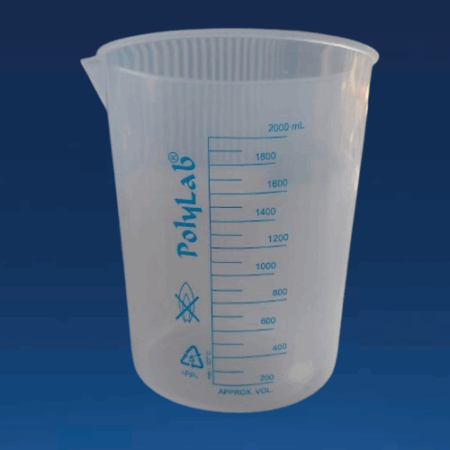 Beaker 2000ml Printed Graduation Set | Brand: Poly Lab | Set of 6 Pcs.