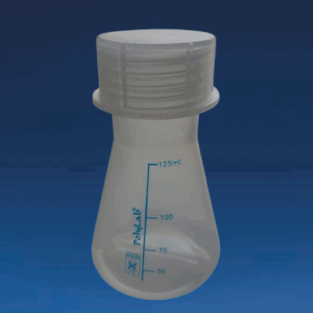 Conical Flask 125ml Set | Brand: Poly Lab | Set Of 12 Pcs.