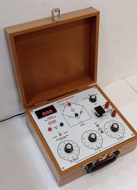 Hays Bridge with Null Detector & Oscillator With Wooden Box