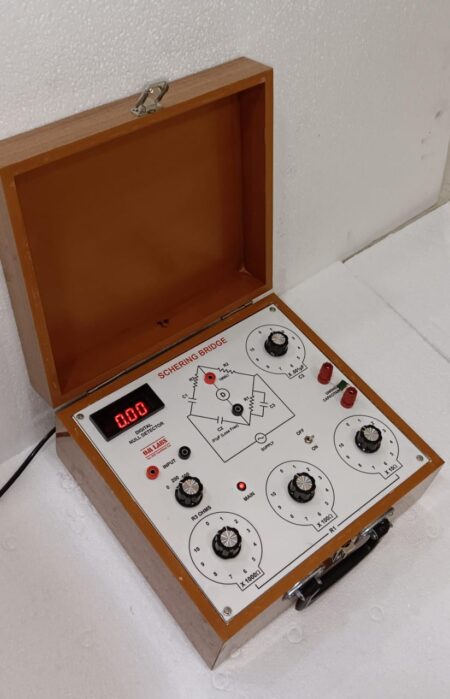 Schering Bridge with Null Detector & Oscillator With Wooden Box