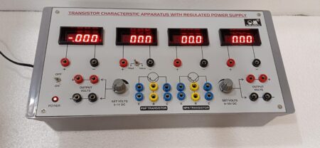 NPN/PNP Transistor Characteristics Apparatus (4 Digital Meters)