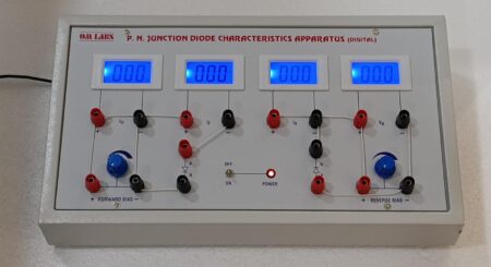 PN Junction diode Ch. App. (4 Digital Meters & outside wire connection)
