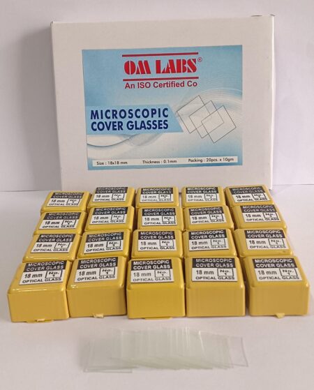 Coverslip Microscopic Cover Glass Size:18mm (20 pkts. in One Box)
