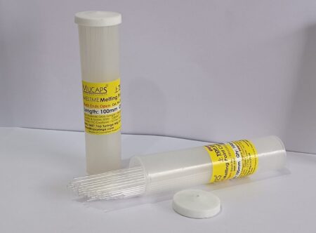 Capillary Melting Point Tubes – Both end Open | 1 box contains 100 pieces (Pack of 2 Boxes, 200 Tubes)