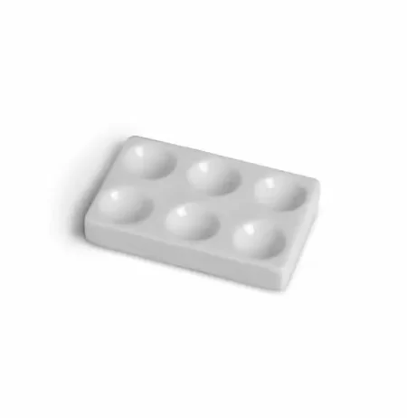 Cavity Plate Porcelain 6 Hole (Pk. of 2 Pcs.)